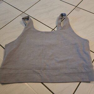Nike Yoga Luxe Infinalon Dri-Fit Sports Bra Gray L